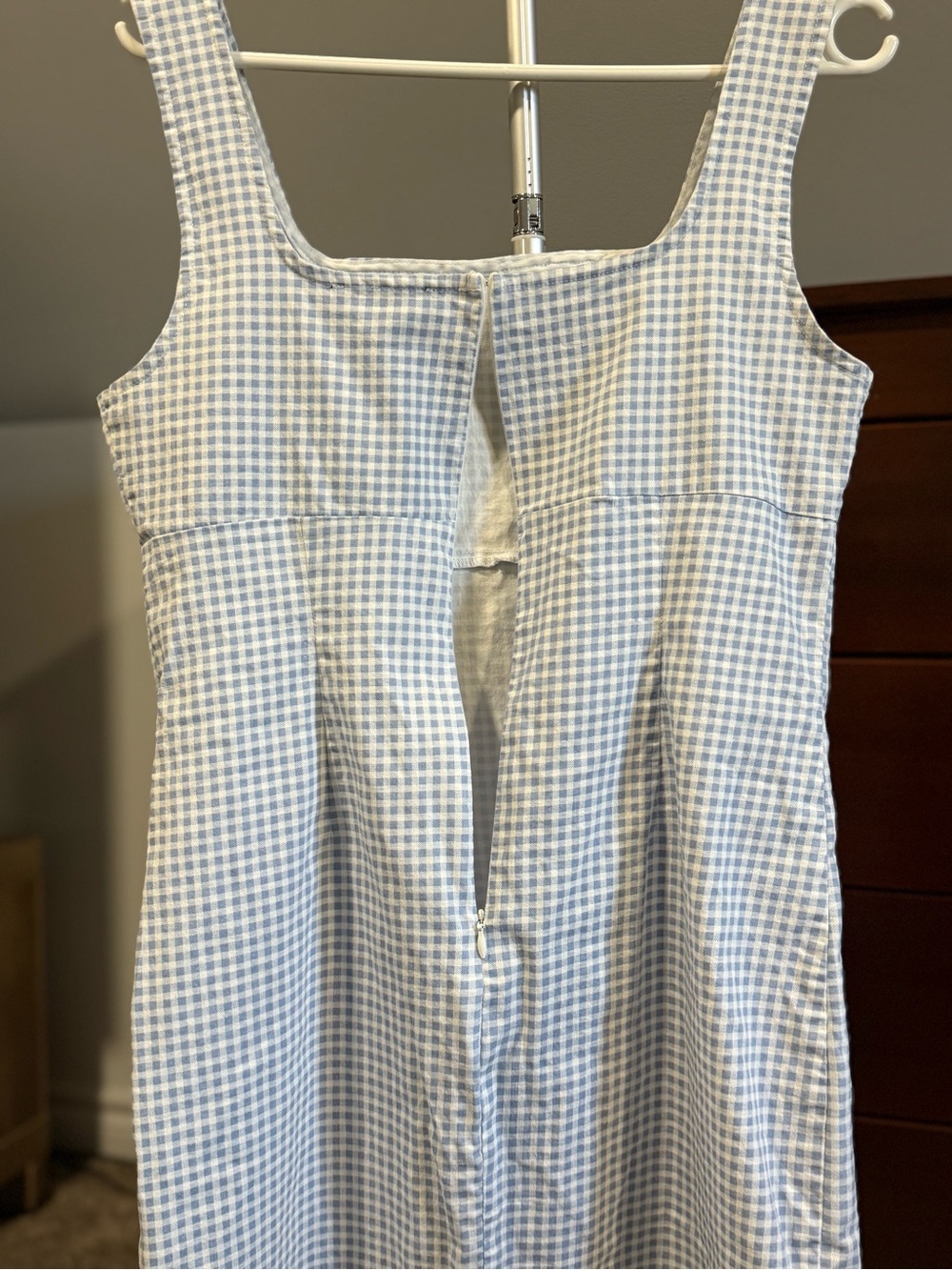 Lulus Blue Gingham Mini Dress | Cottagecore Prairie Style | Size Small - Picture 5 of 8